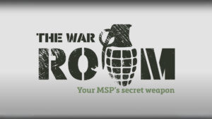 The War Room logo with the tagline “Your MSP’s secret weapon” created for MSP Marketing Edge